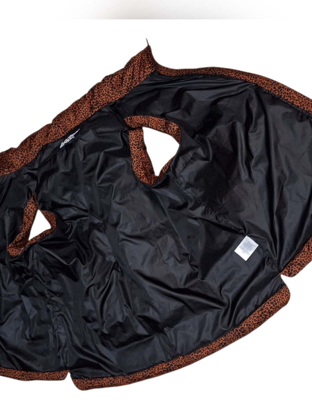 Lands' End Down Puffer Vest Animal Print Burnt Orange Zip Women Size X-Large - Picture 11 of 16